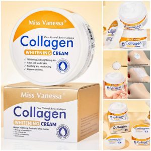 Crema Blanqueadora de Colágeno: ¡Piel más clara, hidratada y radiante en un solo producto! Reduce manchas, unifica el tono y mejora la elasticidad gracias a su fórmula con colágeno natural y niacinamida. Ideal para pieles opacas, con tono desigual o que buscan prevenir el envejecimiento. 120ml. Resultados visibles con uso diario