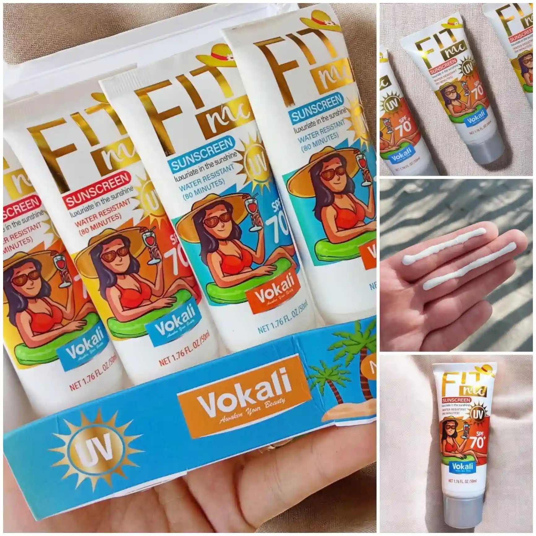 Protector solar SPF 70+
Crema solar hidratante y resistente al agua (80 minutos) con amplio espectro UV, diseñada para disfrutar del sol con lujo y protección.