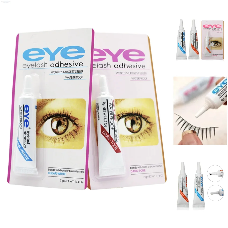 Pegamento para pestañas postizas - En 2 versiones: negro (ideal para un acabado perfecto sin líneas visibles) y transparente (para un look discreto). Fórmula de secado rápido.