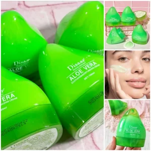 Crema Gel Facial de Aloe Vera Disaar - Con extracto puro de aloe vera para calmar pieles irritadas, quemadas por el sol o con acné. Textura ultra ligera que controla el sebo mientras repara y protege contra radicales libres. Ideal para todo tipo de piel (seca, grasa, mixta o sensible). 100ml