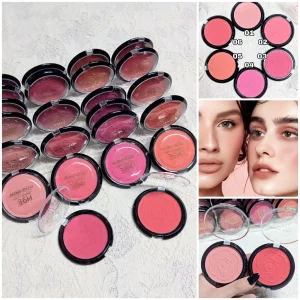 Rubor compacto - En 6 tonos, desde rosas sutiles hasta melocotones vibrantes. Textura sedosa y pigmentación intensa para trabajar según la intensidad deseada. Acabado mate.