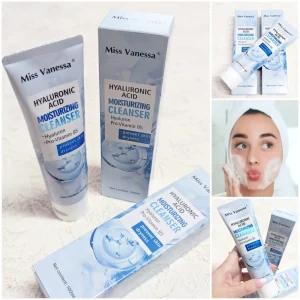 Limpiador Facial de Ácido Hialurónico y B5 Miss Vanessa - Limpiador facial con ácido hialurónico y pantenol para hidratación profunda y reparación de la barrera cutánea. Ideal para piel seca o sensible. 100ml