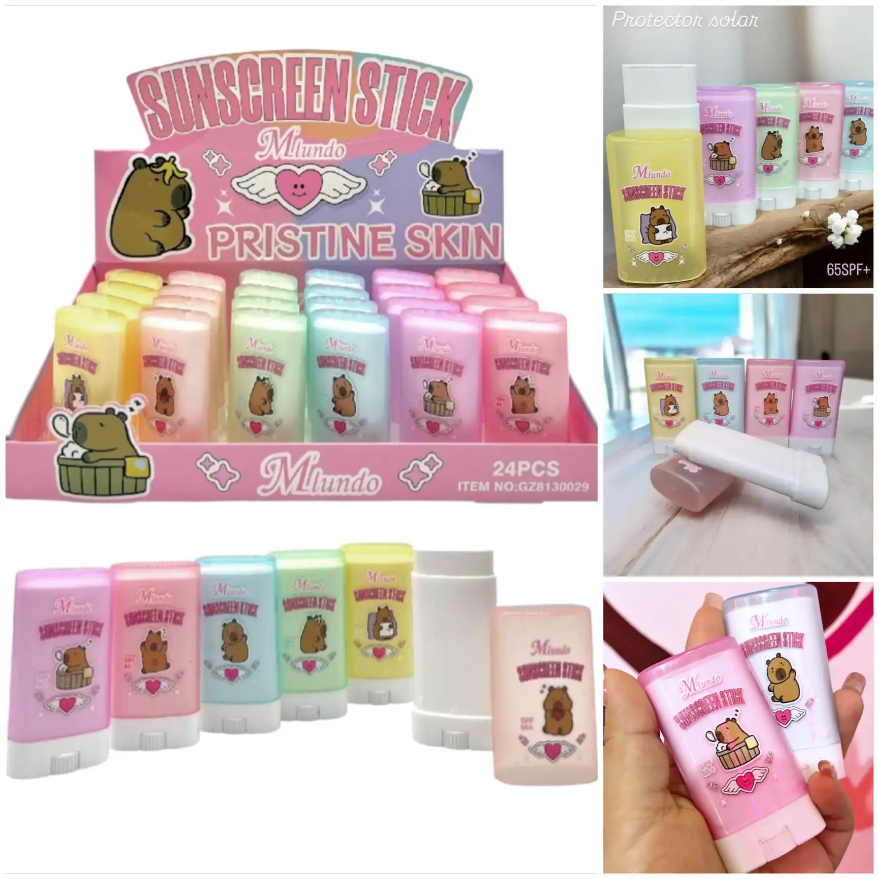 Protector Solar en Barra SPF 65: ¡Protección portátil y sin líos! Formato práctico para aplicar directamente en rostro, orejas y manos. Resistente al sudor y de rápida absorción. Ideal para llevar en el bolso y reaplicar cada 2 horas. 16ml | ¡Protección alta sin sensación pegajosa!