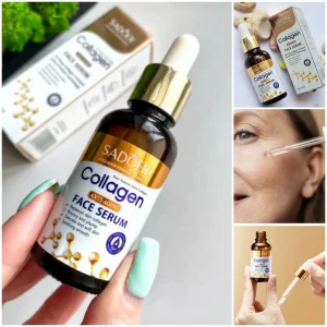 Sérum de Colágeno Sadoer - Piel firme, hidratada y rejuvenecida. Mejora la elasticidad, reduce líneas finas y devuelve luminosidad a pieles maduras o deshidratadas. Fórmula ligera de rápida absorción para un rostro más terso y joven. 30ml