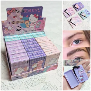 Jabón fijador de cejas - Transparente con cepillo incluido. Aplica fácilmente mojando el cepillo, peina y moldea tus cejas para un look natural o definido.