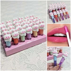 Brillo magico con glitter - Tintado en rosa intenso con particular de glitter. Textura sedosa y no pegajosa, efecto humedo