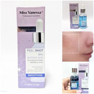 Sérum Exfoliante con 15% de ácidos (glicólico, mandélico y gluconolactona): ¡Renovación celular sin irritación! Reduce arrugas, desobstruye poros y unifica el tono mientras combate el acné leve. Fórmula antibacteriana (ácido mandélico) + *hidratante* (PHA). Ideal para piel grasa/mixta con imperfecciones o primeros signos de edad. 30ml | ¡Usar de noche + FPS 50+ obligatorio!