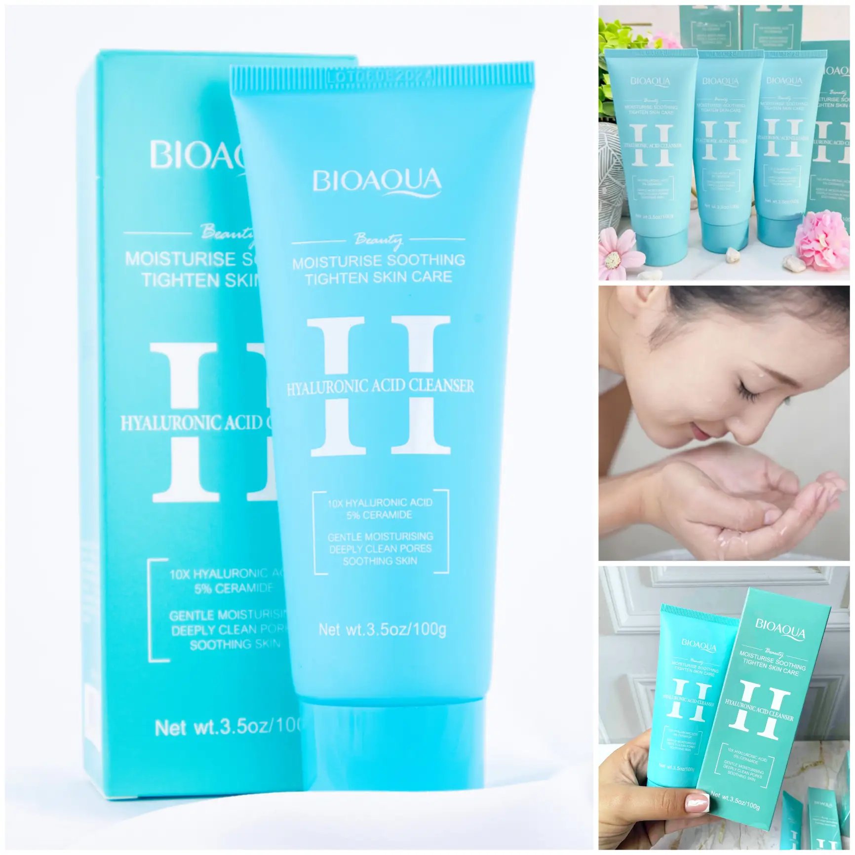 Limpiador de ácido hialurónico
¡Limpieza hidratante que cuida tu piel! Este limpiador con Ácido Hialurónico 10X y Ceramidas 5% elimina impurezas mientras refuerza la barrera cutánea y retiene humedad. Textura ultra suave que no reseca. Ideal para pieles secas, sensibles o con deshidratación. 100ml |