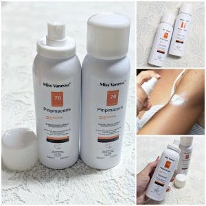 Protector solar en spray
(para rostro y cuerpo).
El Miss Vanessa Pinpmaceris Sunscreen Spray SPF 70 es un protector solar de amplio espectro en formato aerosol, diseñado para brindar protección efectiva contra los rayos UVB/UVA. Tiene un SPF 70, lo que lo hace adecuado para exposición solar intensa, deportes al aire libre o climas muy soleados. Además de proteger, su fórmula incluye agentes humectantes y emolientes que ayudan a mantener la piel hidratada.