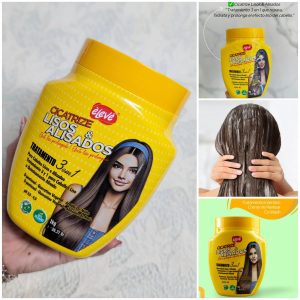 Élevé Cicatrize Lisos & Alisados – 3 en 1 (Tratamiento + Crema de Peinar + Co-Wash)
Es un tratamiento multifuncional desarrollado para cabellos lisos y alisados. Su fórmula repara, hidrata y prolonga el efecto liso, dejando el cabello suave, brillante y con movimiento natural.