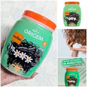 Nazca Origem Cachos – 2 em 1 (Hidratación + Crema de Peinar)
Es un tratamiento multifuncional que combina crema de hidratación y crema para peinar en un solo producto. Su fórmula aporta nutrición intensa y definición, ayudando a mantener los rizos sueltos, brillantes y sin frizz.