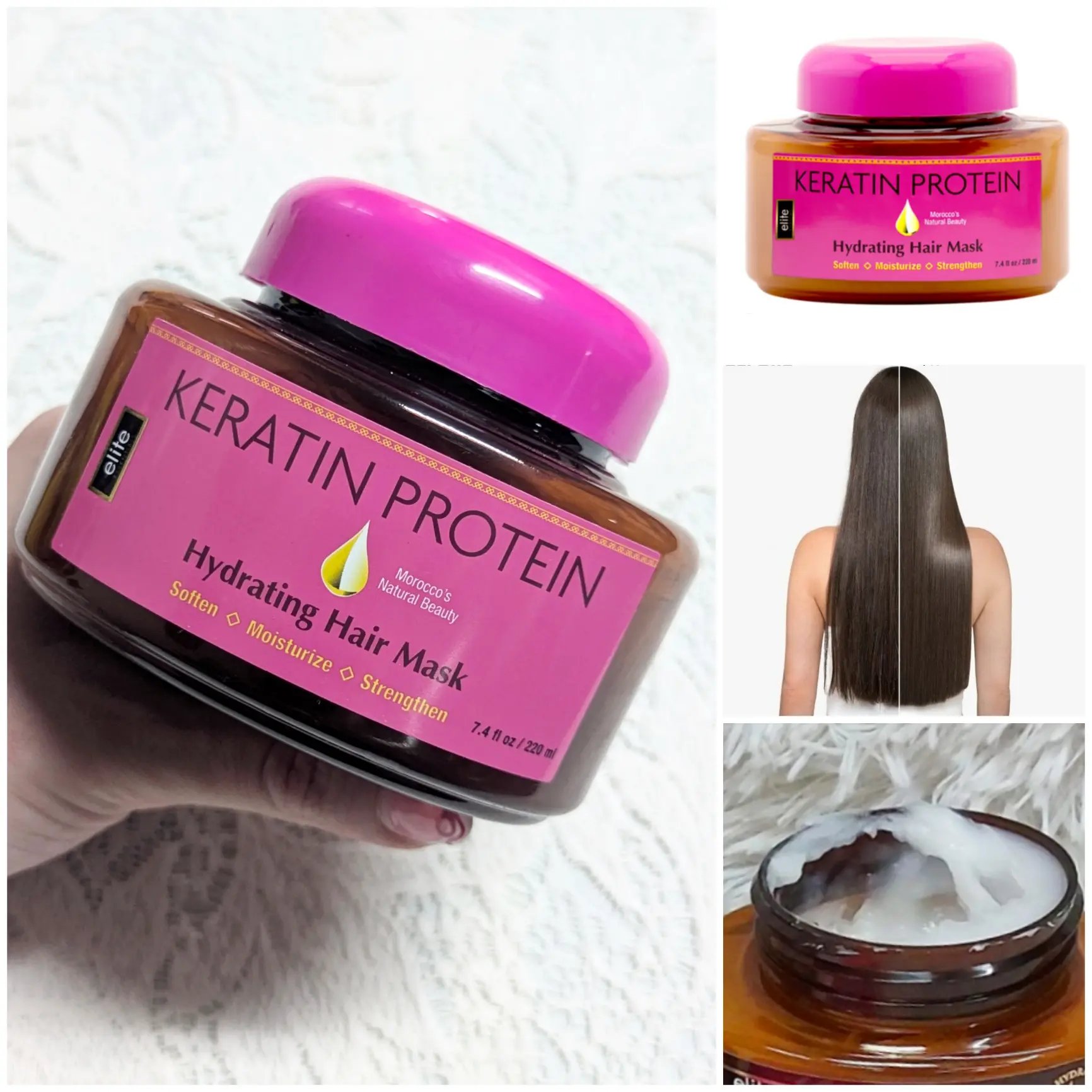 Keratin Protein – Hydrating Hair Mask
Mascarilla capilar hidratante con proteína de keratina y extractos nutritivos, diseñada para suavizar, hidratar y fortalecer el cabello. Su fórmula ayuda a reparar la fibra capilar dañada, aportando resistencia y brillo, dejando el pelo más manejable y sedoso.