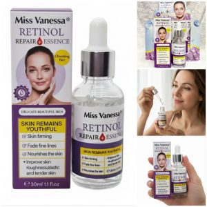 Esencia Reparadora con Retinol
Este sérum concentrado está formulado para combatir los signos visibles del envejecimiento, mejorar la textura de la piel y promover un aspecto más joven y firme. El Retinol es su ingrediente principal, reconocido por su capacidad para acelerar la renovación celular y estimular la producción de colágeno, resultando en una piel más suave, elástica y nutrida.