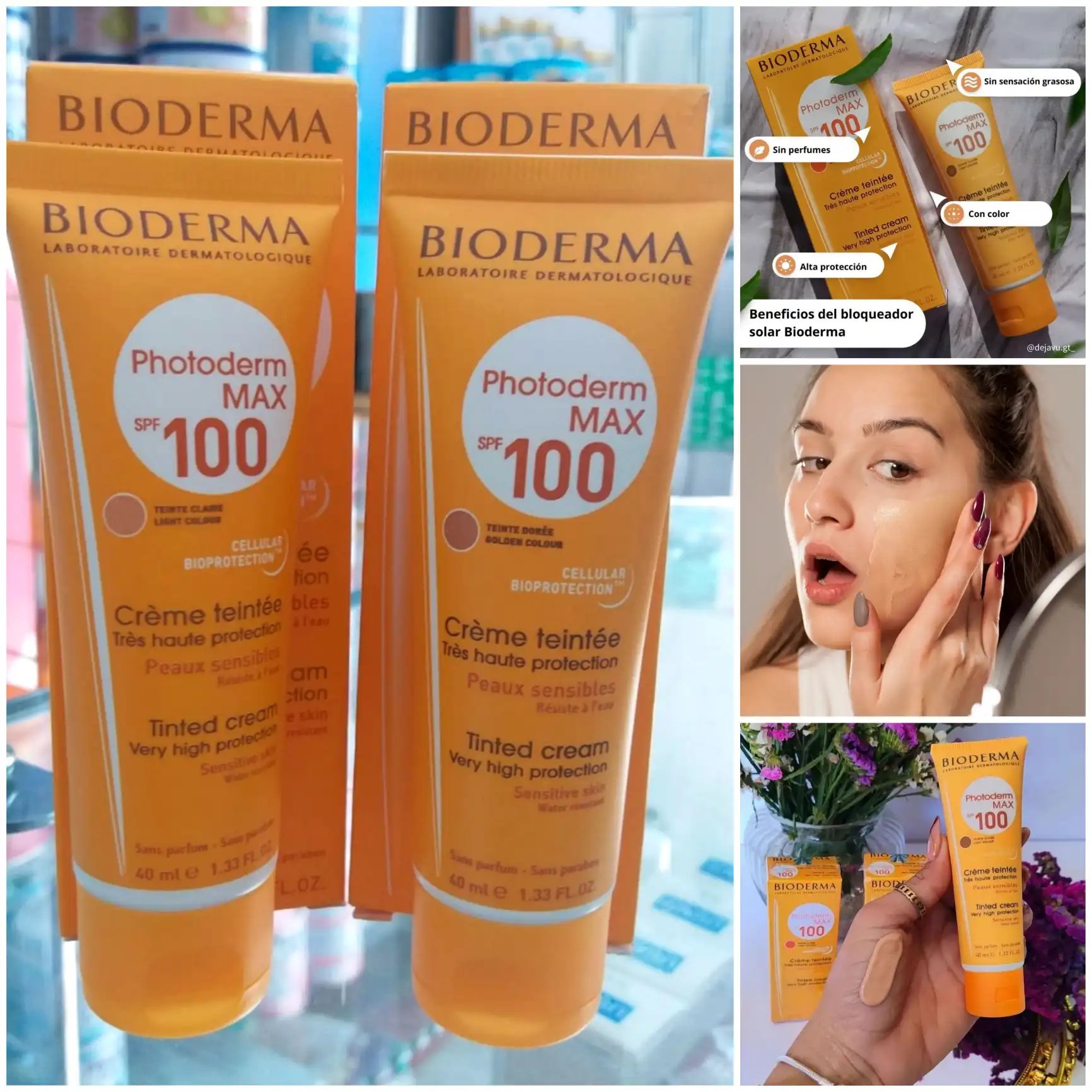 Protector Solar con Color SPF 100
Este fotoprotector dermatológico ofrece la máxima protección solar SPF 100 (Filtro UVB) junto con una defensa muy alta contra los rayos UVA (UVA 30-40). Su fórmula es una crema con color, diseñada para pieles sensibles y condiciones de máxima exposición solar.